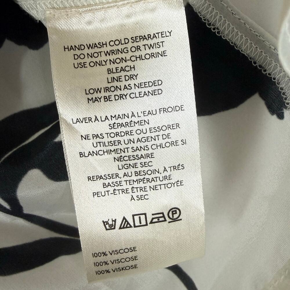 Maeve by Anthropologie Floral Blouse Black & White size L - Picture 9 of 10